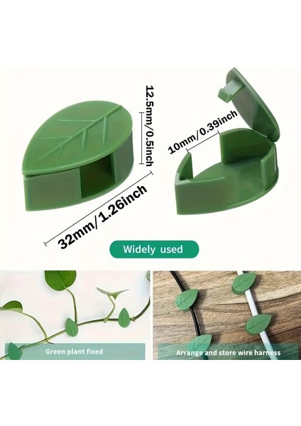 5'li Doğal Yaprak Tasarımlı Duvar Bitki ve Kablo Klipsleri fırsatları