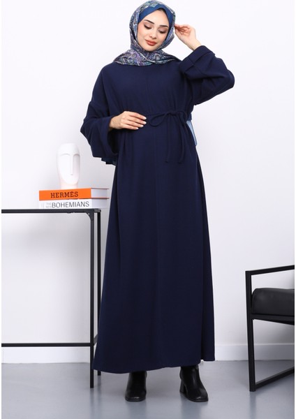 Lacivert Önü Dikişli Oversize Dokulu Uzun Elise fiyatları