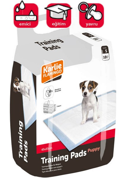 Techmrt Karlıe Yavru Köpek Çiş Pedi S 45X35 cm 10LU