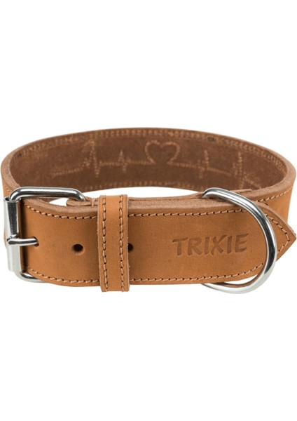 Techmrt Trixie Köpek Boyun Tasması Kalın Deri 38-47CM 40MM M Kahverengi