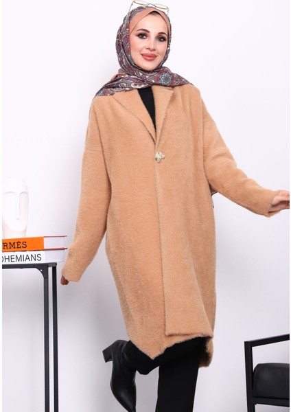 Bisküvi Tek Düğmeli Angora Yumoş Triko Hırka fiyatları