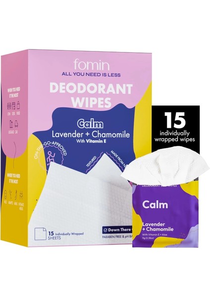 Lavanta ve Papatyalı Deodorant Mendil 15 Adet