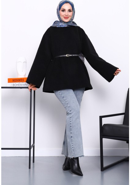 Siyah Bel Kemerli Angora Tunik fiyatları