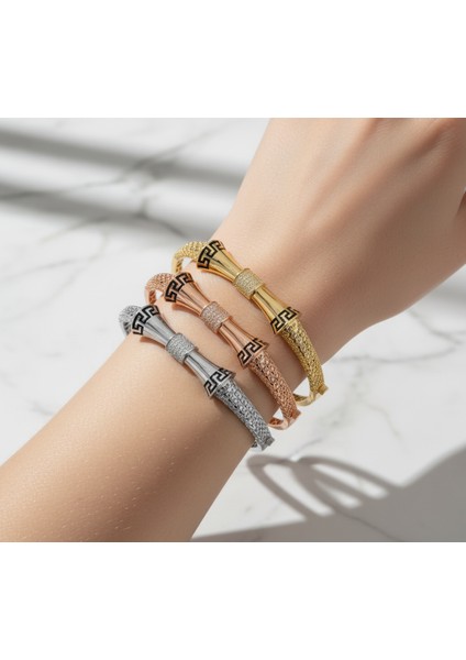 14 Ayar Mineli Tasarım Bilezik - 9,60GR. fiyatları