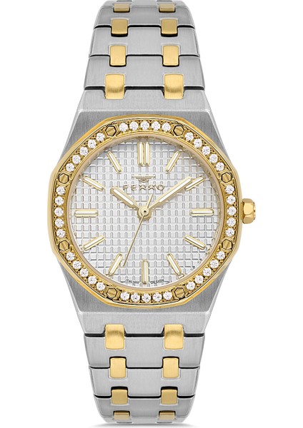 FL43029A-D Quartz Çelik Altın/gri 33 mm Kadın Kol Saati