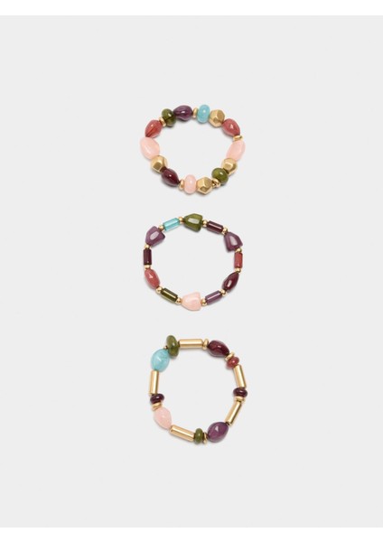 Taş Efektli Elastik Bileklik Seti fırsatları