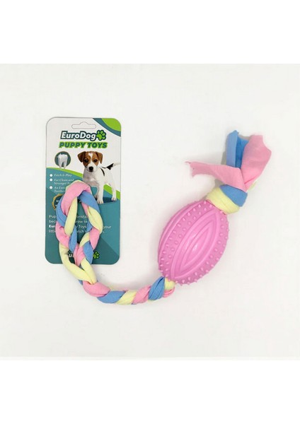 Techmrt Eurodog Puppy Toys Pembe Rugby Topu Diş Kaşıma Oy.