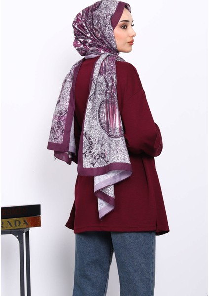 Mürdüm Yanları Yırtmaçlı Bel İpli Tunik fırsatları