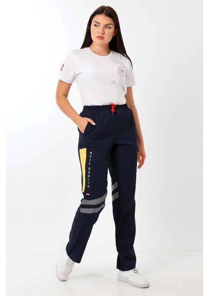 112 Unisex Likralı Yazlık Pantolon - Lacivert modelleri