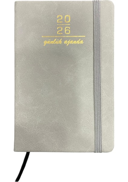 2026 Termo Deri Lastikli Günlük Cep Ajandası 9*14