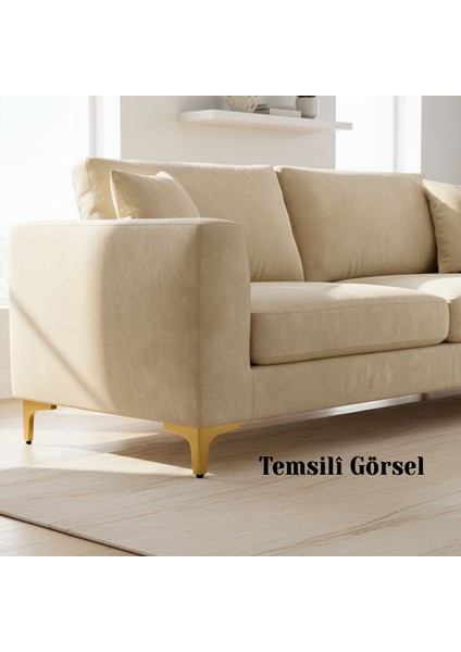 Mobilya Ayağı Dayanıklı Modern Tasarım Koltuk Sehpa Masa Tv Ünitesi 12 cm Gold Altın Metal 4 Adet indirimleri