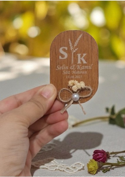 25 Adet Elips Ahşap Magnet Söz Nişan Kına Nikah Hediyelik Organizasyon Magneti (ELİPS01) modelleri