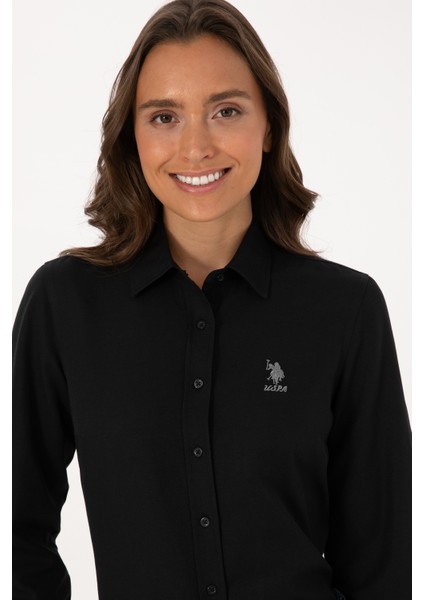 Kadın Siyah Gömlek Basic 50307990-VR046 fiyatları