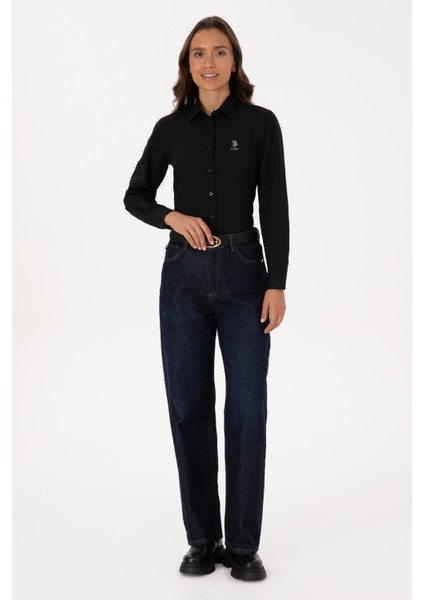 Kadın Siyah Gömlek Basic 50307990-VR046 fırsatları