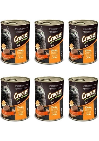 Tavuklu Ezme Yetişkin Konserve Kedi Maması 400GR x 6 Adet