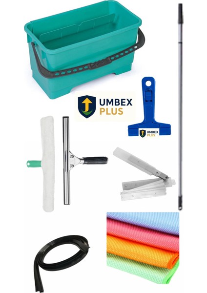 -Teleskopik Saplı Camcı Kovası Seti