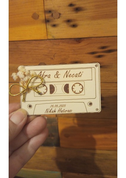 20 Adet Retro Kaset Magnet Söz, Nişan, Kına, Nikah Hediyelik Nikah Şekeri Organizasyon Magneti