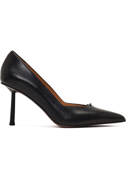 Kadın Siyah Ince Topuklu Deri Stiletto 25AFD100718