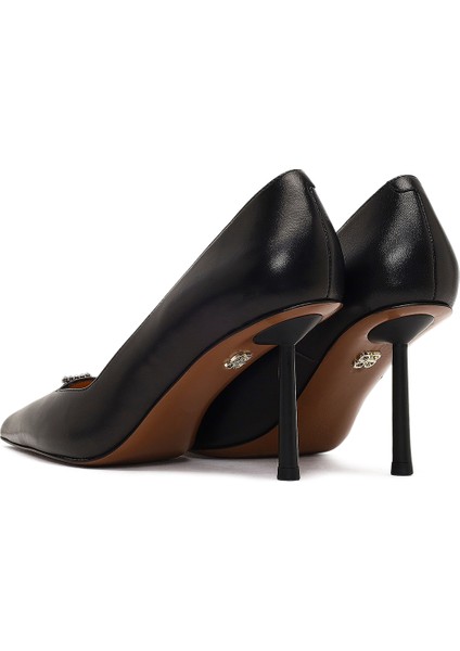 Kadın Siyah Ince Topuklu Deri Stiletto 25AFD100718