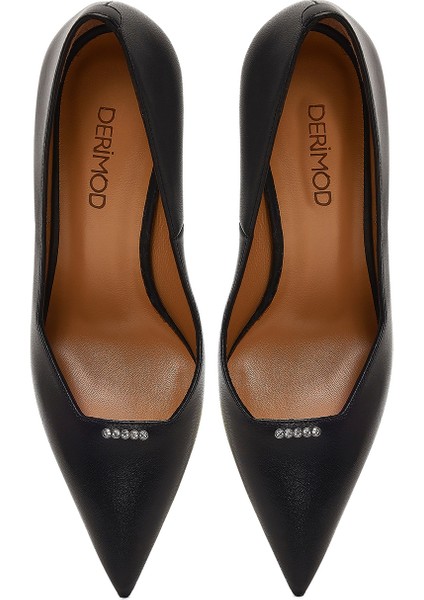 Kadın Siyah Ince Topuklu Deri Stiletto 25AFD100718