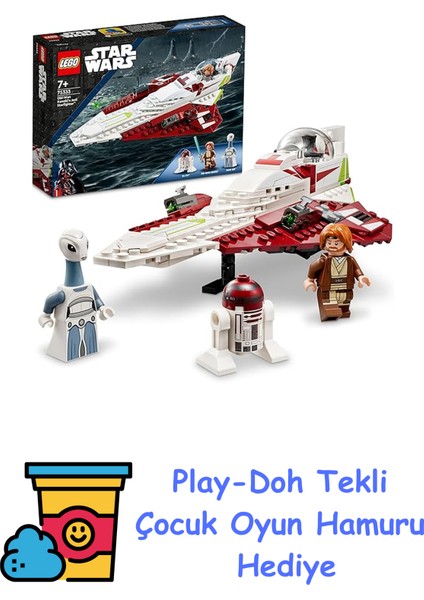 ® Star Wars™ Obi-Wan Kenobi’nin Jedi Starfighter™’ı 75333 Yapım Seti (282 Parça) + Play-Doh Oyun Hamuru