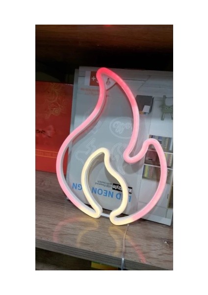 Duvara Asmalı Neon Alev 30×23CM modelleri