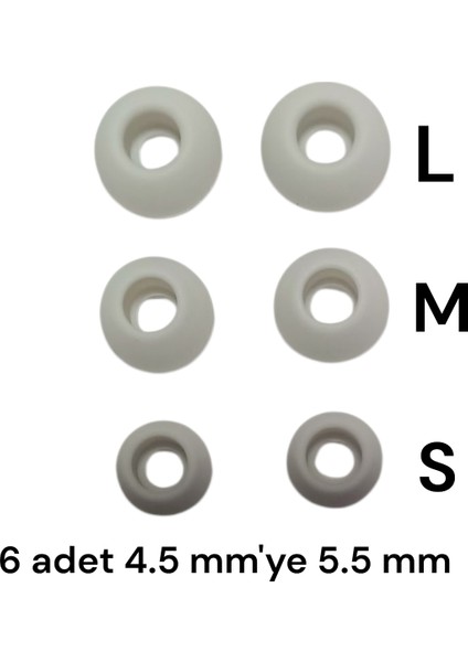 Evrensel Silikon Kulak İçi Kulaklık Uçları Yüksek Esnekli Kase Şeklinde (2.S -2.M-2.L)Gıri fırsatları