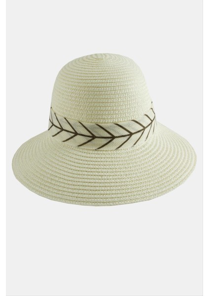 Techmrt Fiyonglu Hasır Şapka-Krem fiyatları