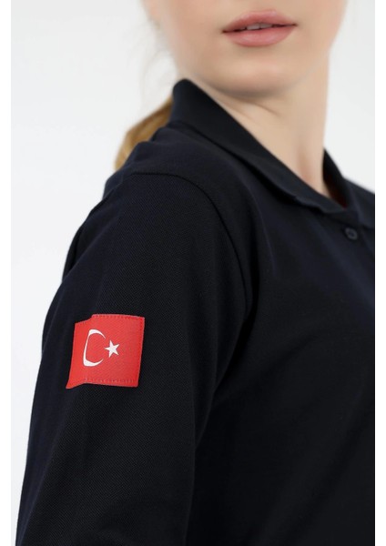 Acil Sağlık Yakalı Tshirt Tunik Nakışlı - Lacivert modelleri