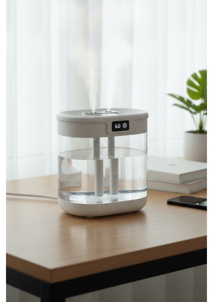 Blic G15 Digital Çift Sprey Hava Nemlendirici 1.5 Litre Kapasiteli, Ultrasonik Soğuk Buhar Makinesi ve Gece Lambası