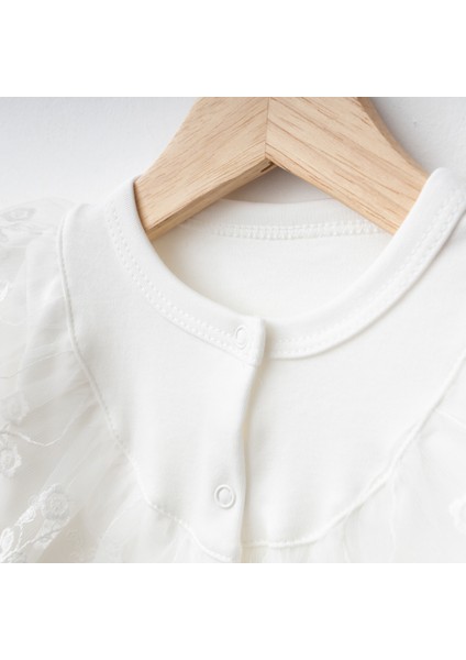 Kız Bebek Mevlütlük Tulum Bandanalı Dantelli modelleri