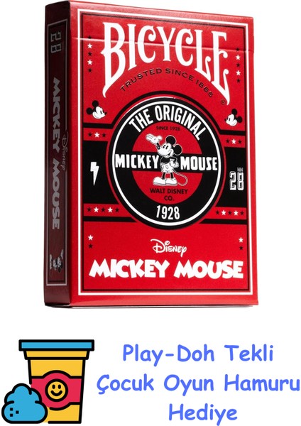Disney Classic Mickey Mouse Inspired Playing Cards + Play-Doh Oyun Hamuru