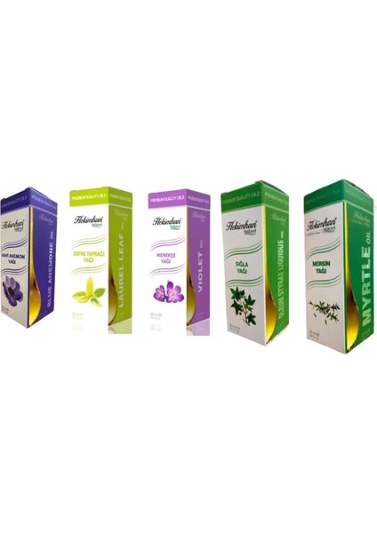 Mavi Anemon Yağı -Defne Yaprağı Yağı - Menekşe Yağı - Sığla Yağı - Mersin Yağı