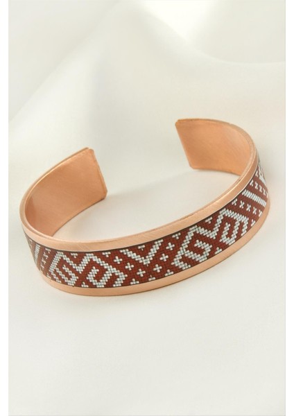 Techmrt Labirent Kalın Bakır Kelepçe Bileklik-Bronz fiyatları