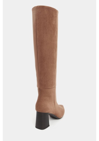 Briar Taba Süet Sivri Burun Kadın Topuklu Çizme indirimleri