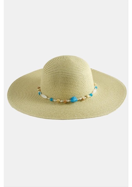 Techmrt Boncuklu Hasır Şapka-Bej fiyatları