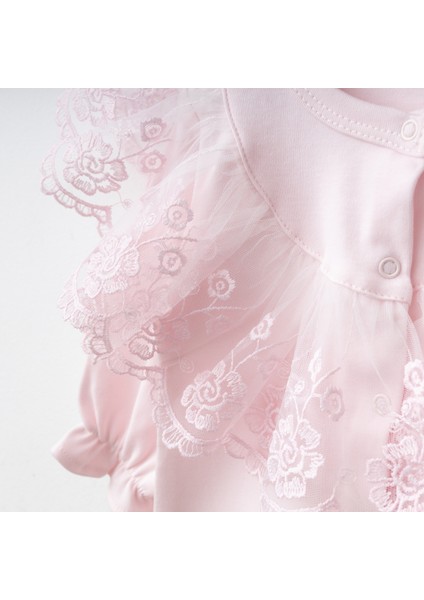 Kız Bebek Mevlütlük Tulum Bandanalı Dantelli modelleri