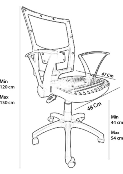 Ofis Çalışma Sandalyesi Donna ( Siyah ) fiyatları