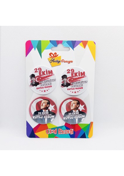 29 Ekim Cumhuriyet Bayramı Rozetleri