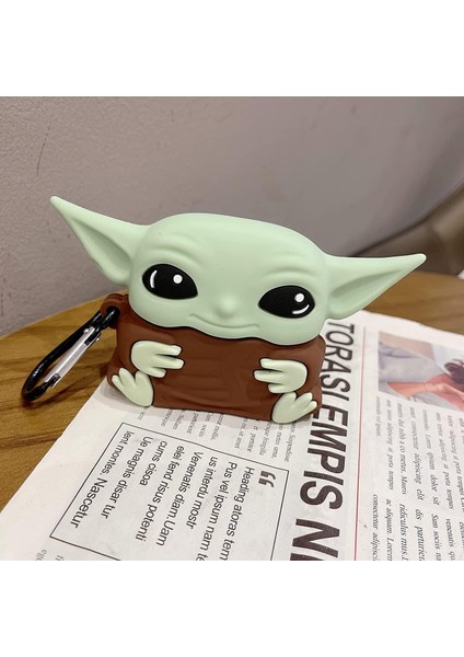 Airpods Pro 3. Nesil Uyumlu Bayb Yoda Karakter Silikon Koruma Kılıf ( 2025 )