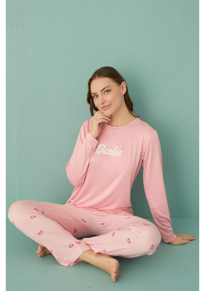 Barbie Uzunkol Pijama Takımı