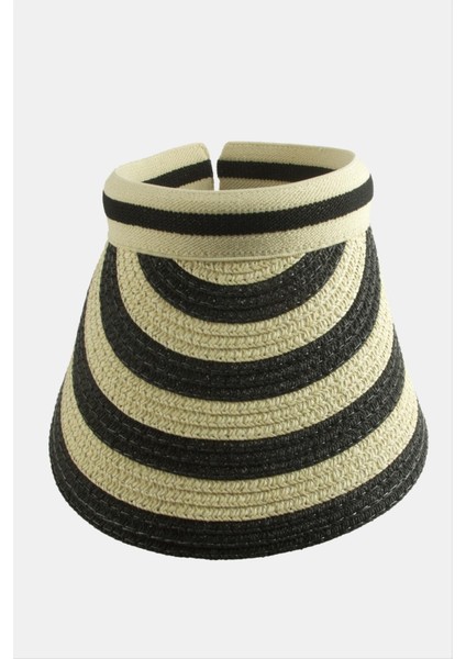 Techmrt Kasketli Hasır Plaj Şapkası-Siyah modelleri