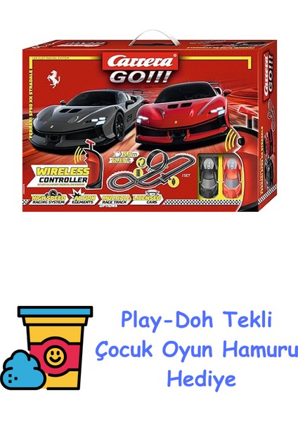 Go Ferrari Süper Araba Gücü Kablosuz + Play-Doh Oyun Hamuru