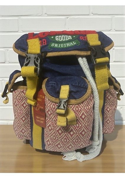 Tek Gözlü Vintage Disayn Unisex Sırt Günlük Okul Gezi Kamp Trekking Çantası Kc Ahtapot Bag 26 cm x 42 cm