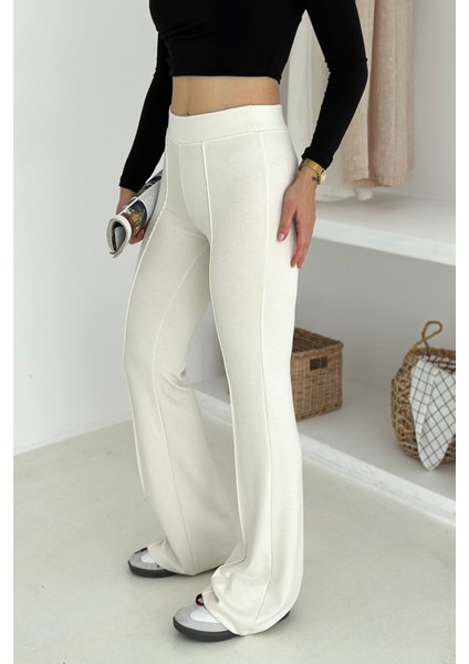 Kadın Yüksek Bel Ispanyol Paça Tayt – Retro & Şehirli Stil modelleri