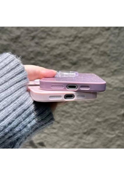 iPhone 16 Pro Kılıf Simli Parıltı Işıltı Luxury Renkli Magsafe Manyetik Wireless Şarj Özellikli modelleri