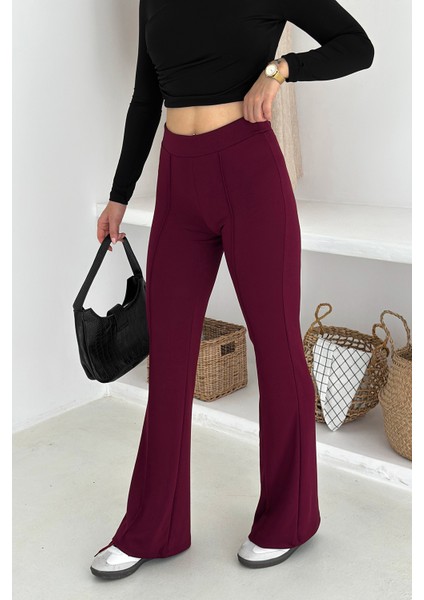 Kadın Yüksek Bel Ispanyol Paça Tayt – Retro & Şehirli Stil indirimleri