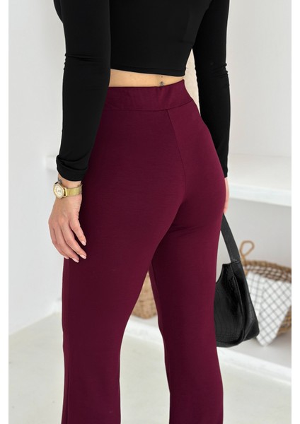 Kadın Yüksek Bel Ispanyol Paça Tayt – Retro & Şehirli Stil