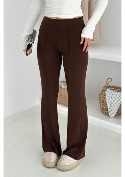 Kadın Yüksek Bel Ispanyol Paça Tayt – Retro & Şehirli Stil