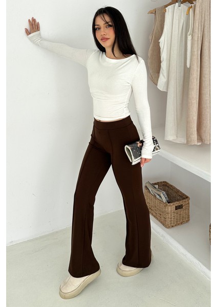 Kadın Yüksek Bel Ispanyol Paça Tayt – Retro & Şehirli Stil modelleri